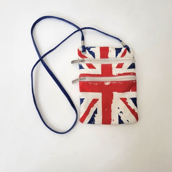 Robin Ruth Handbags - Union Jack Crossbody Bag By Robin Ruth With Two Zipper Compartments